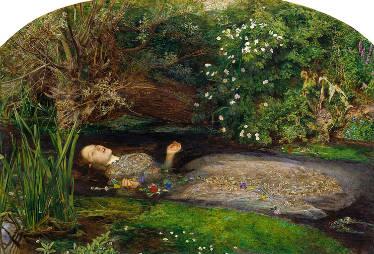 Millais' 1852 painting of Ophelia