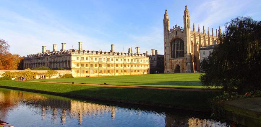 Clare College and King's College Chapel from the Backs