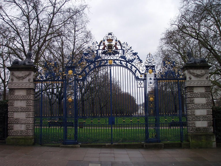 Devonshire House gates at Green Park